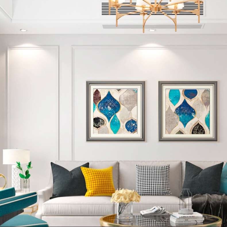  雅やかな模様のクッションカバー