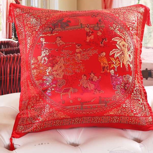 縁起の良い中国風クッションカバー