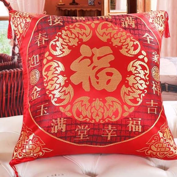 縁起の良い中国風クッションカバー