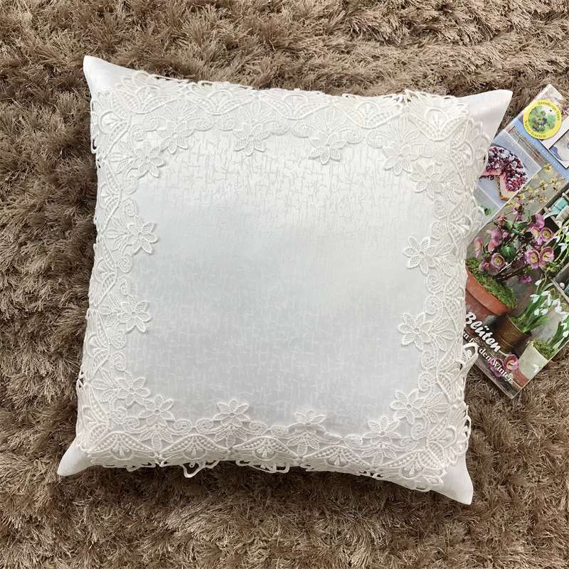 優雅なレース装飾クッションカバー