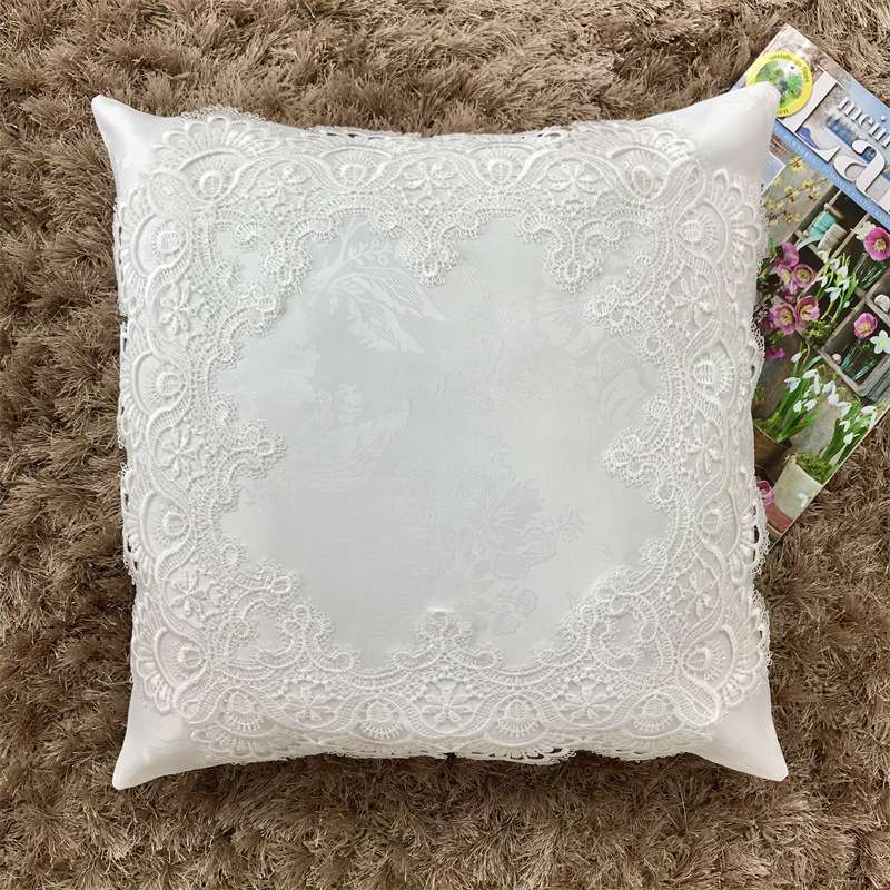 優雅なレース装飾クッションカバー